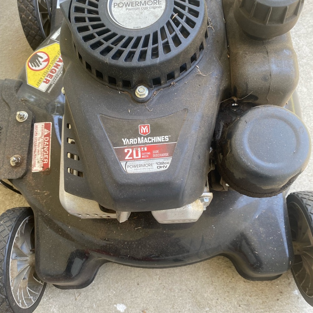 used lawn mower has been tested and works fine